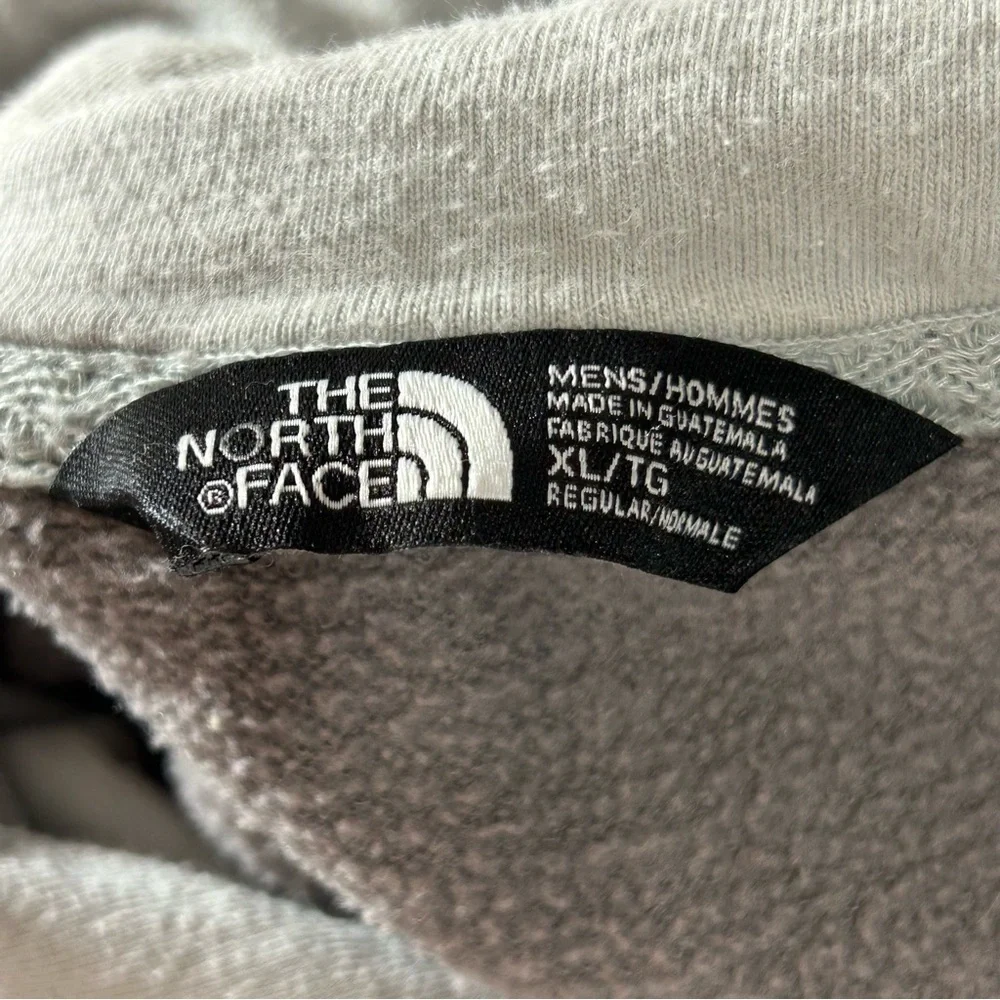 The North Face Men's Graphic Hoodie Sweatshirt Gray Lime Green Size XL